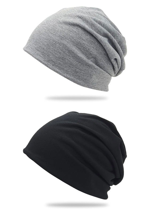 HAWAWA 4pcs Slouchy Beanie Hat for Women Men, Lightweight Oversize Large Thin Night Sleeping Cap  - Image 5