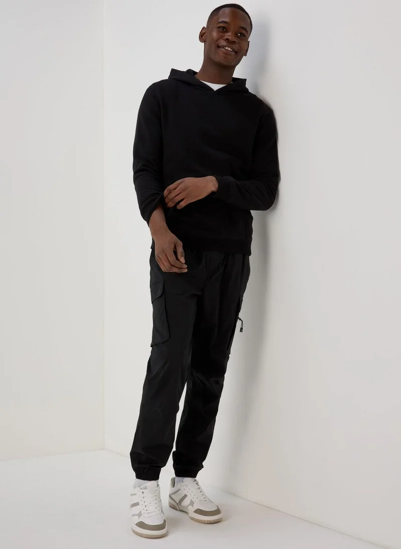 Matalan Black Black Essential Pull-On Hoodie for Men | Best Price UAE