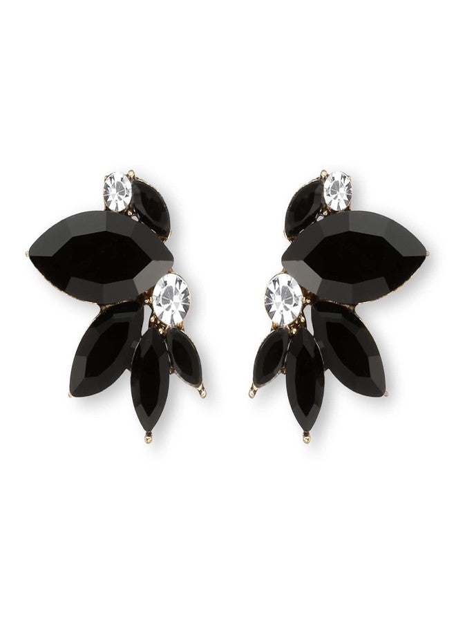 Spiritlele Rhinestone Stud Earrings Vintage Fancy Cluster Earrings Lightweight Colorful Crystal Ear Wrap Earrings for Women Brides Wedding Prom, Rhinestone, Rhinestone - Image 1