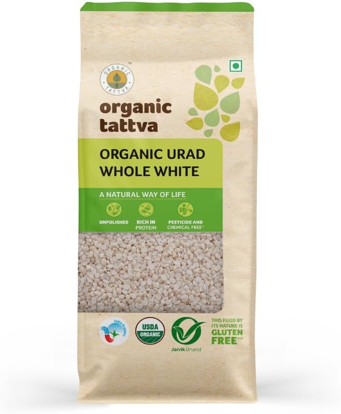 Organic Tattva تاتفا العضوي عدس أوراد كامل أبيض 500غ - Image 1