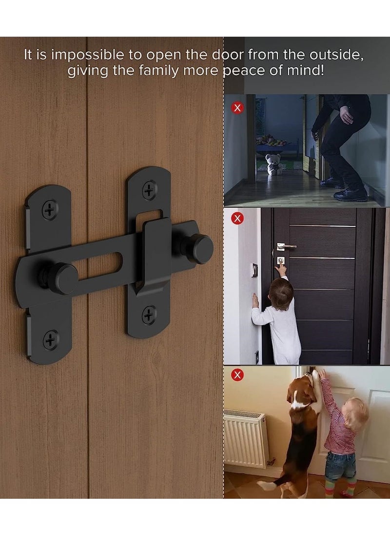 Generic Sliding Barn Door Lock Stainless Steel Gate Latches Flip Latch Safety Door Bolt Latch Lock for Wine Cabinet Bathroom Outdoor Garage Garden Closet Door  - Image 2