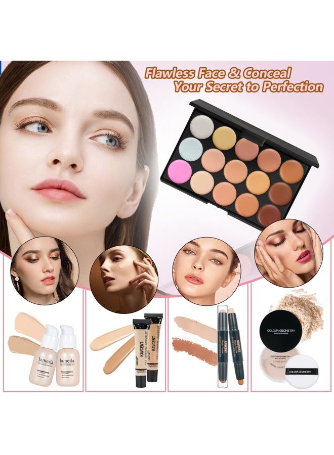 KAVCENT Makeup Sets Teens Makeup Kit for Women Full Kit Makeup Kits for Women Gift Eyeshadow Palette Concealer Makeup Kit for Teenagers Makeup Kits Christmas - Image 5