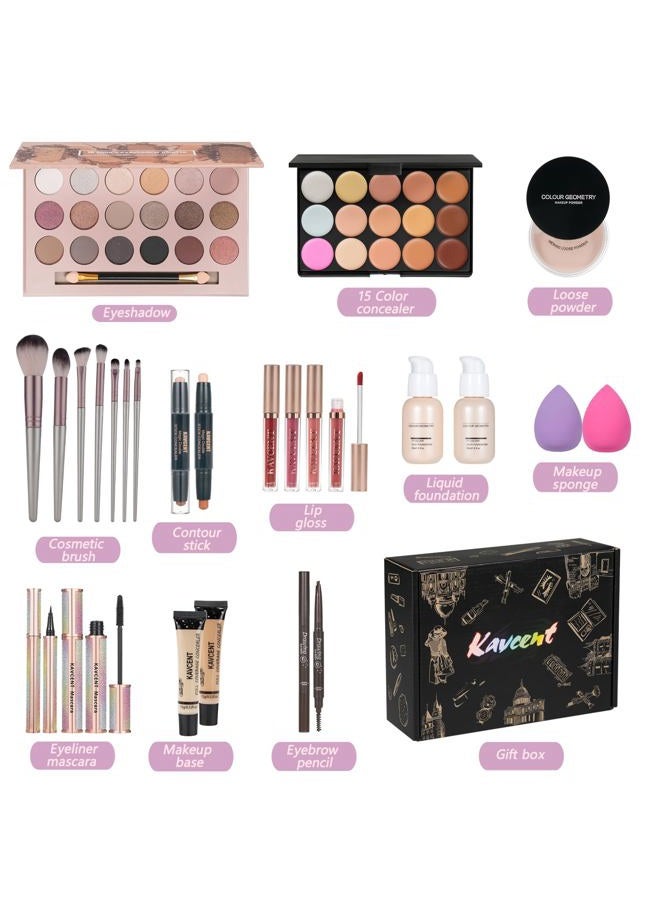 KAVCENT Makeup Sets Teens Makeup Kit for Women Full Kit Makeup Kits for Women Gift Eyeshadow Palette Concealer Makeup Kit for Teenagers Makeup Kits Christmas - Image 3