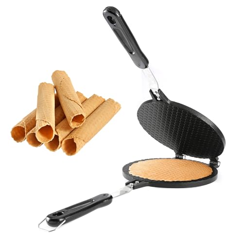 Dyna-Living Waffle Cone Maker Ice Cream Cone Maker 8.6 inches Household Waffle Bowl Maker Non-stick Egg Roll Maker for DIY Ice Cream Waffle Cone Desserts - Image 1