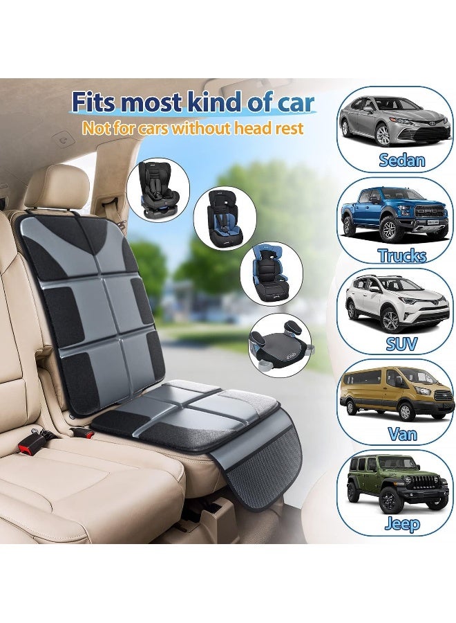 Gimars Car Seat Protectors, 2 Pack XL 5-Layer Thickest EPE Waterproof Protectors with 600D Fabric, Nonslip Backing, Storage Pockets for SUV, Sedan, Truck, Leather Seats (Gray) - Image 4