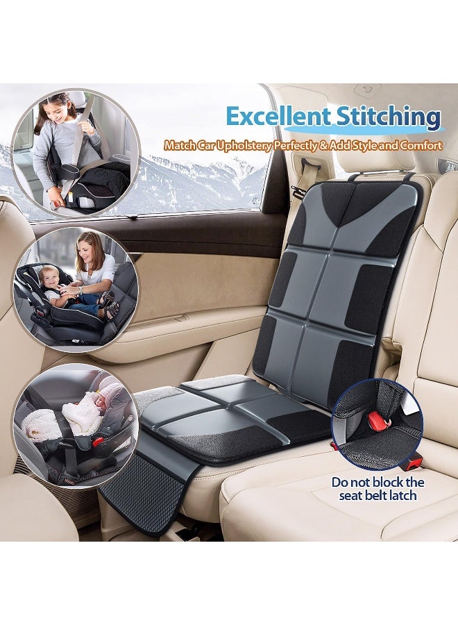 Gimars Car Seat Protectors, 2 Pack XL 5-Layer Thickest EPE Waterproof Protectors with 600D Fabric, Nonslip Backing, Storage Pockets for SUV, Sedan, Truck, Leather Seats (Gray) - Image 3
