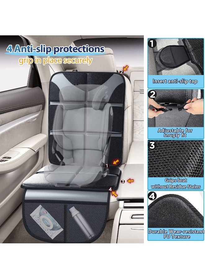 Gimars Car Seat Protectors, 2 Pack XL 5-Layer Thickest EPE Waterproof Protectors with 600D Fabric, Nonslip Backing, Storage Pockets for SUV, Sedan, Truck, Leather Seats (Gray) - Image 5