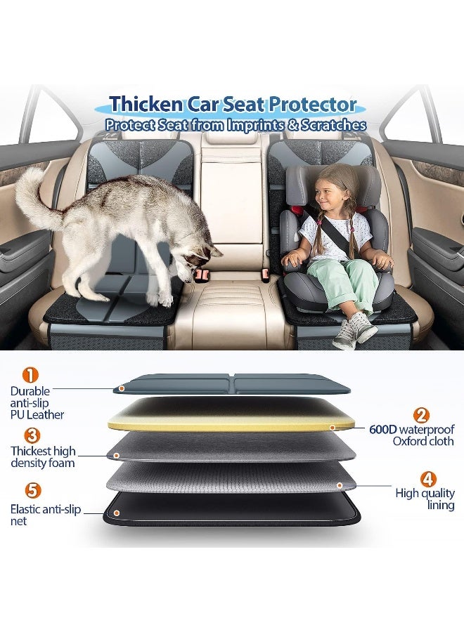 Gimars Car Seat Protectors, 2 Pack XL 5-Layer Thickest EPE Waterproof Protectors with 600D Fabric, Nonslip Backing, Storage Pockets for SUV, Sedan, Truck, Leather Seats (Gray) - Image 2