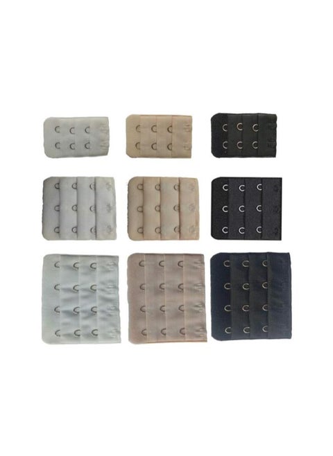 9 Pcs Bra Extenders Elastic Bra Band Extension Bra Strap Extensions Soft Bra Extenders Band 3 Rows 2/3/4 Hooks Bra Extender