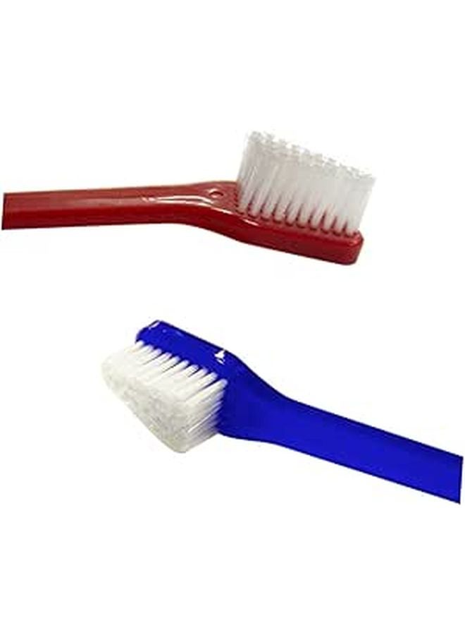 6Pcs Dual Head Pet Toothbrush Set For Dogs Cats With Comfortable Handle Portable Design - Image 1