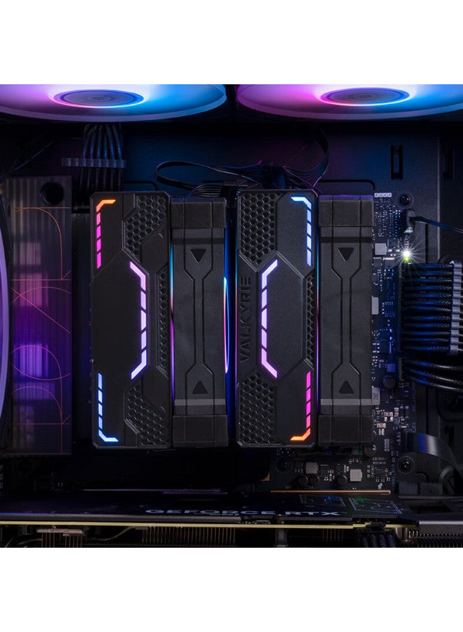 Valkyrie El125 Black Vk Cpu Air Cooler Dual Tower Inverted Gravity 6 Heat Pipes Pure Copper Base Supports Lga1700 Am5 Argb Lighting Effects - Image 5