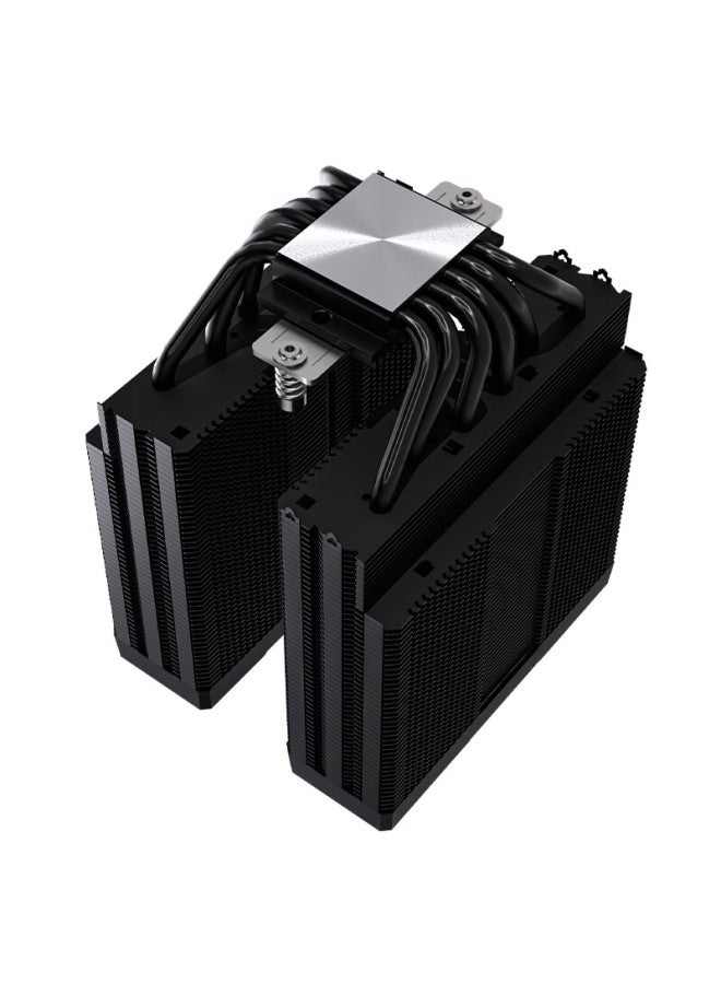 Valkyrie El125 Black Vk Cpu Air Cooler Dual Tower Inverted Gravity 6 Heat Pipes Pure Copper Base Supports Lga1700 Am5 Argb Lighting Effects - Image 2