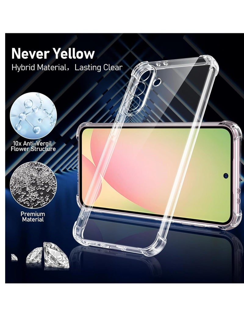 ELTRAZONE Samsung Galaxy A56 5G Case with 2 Pack Tempered Glass Screen Protectors – Shockproof Transparent TPU Bumper Cover with Anti-Yellowing Clear Back – Full Edge-to-Edge Screen Coverage for Samsung A56 2025 – Slim Fit Protective Combo - Image 3