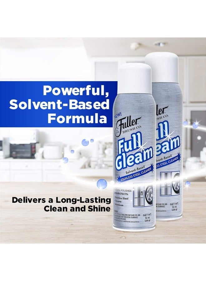 fuller brush Full Gleam Stainless Steel Cleaner - Chrome & Aluminum Conditioner Spray For Cleaning Pots, Pans, Cooktop & Kitchen Appliances - Easy Clean & Polish For Home & Business  - Image 5