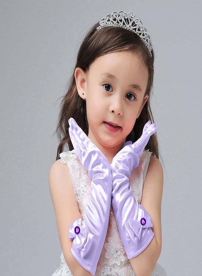 Yosbabe Princess Rapunzel Wig Rapunzel Braid Cosplay Long Hair Wig with Braid Gloves Necklace Dress up Accessories for Girls (purple1) - Image 3
