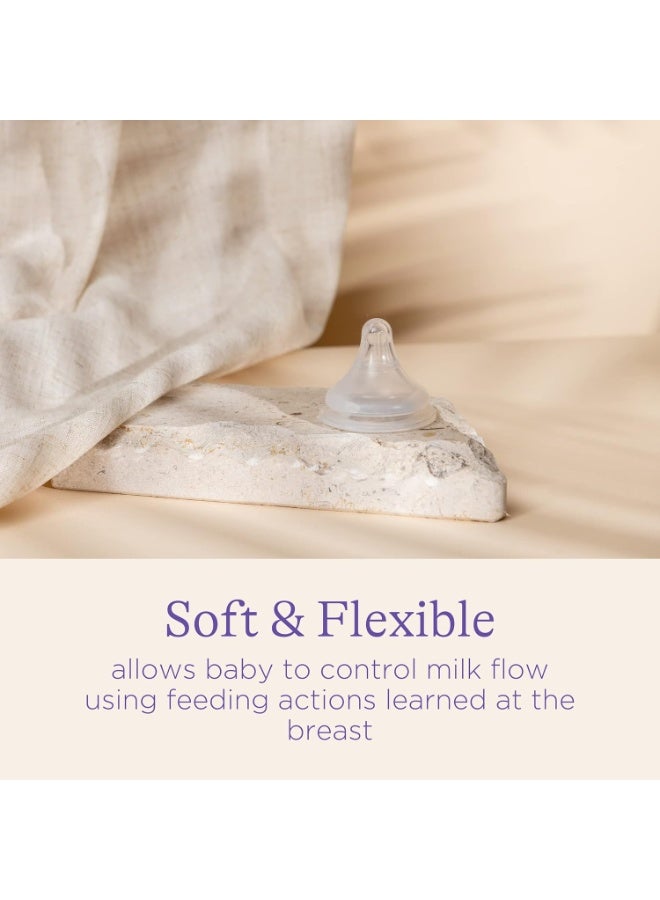 Lansinoh حلمات لانسينوه ناتشورال ويف متوسطة التدفق (عبوة من 2) ، 75910-1 - Image 2