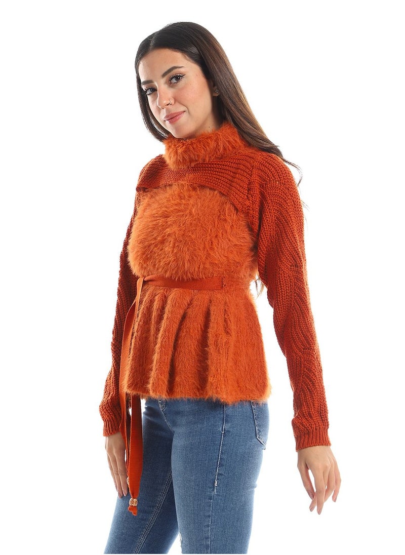 Caesar - Womens Wool Shirt WithHighNeck - Image 1