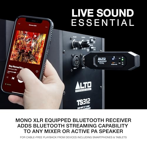 ALTO Bluetooth Total 2 XLR Equipped Rechargeable Bluetooth Receiver for Mixing Desk Audio Mixer Setups and Active PA Systems - Image 2