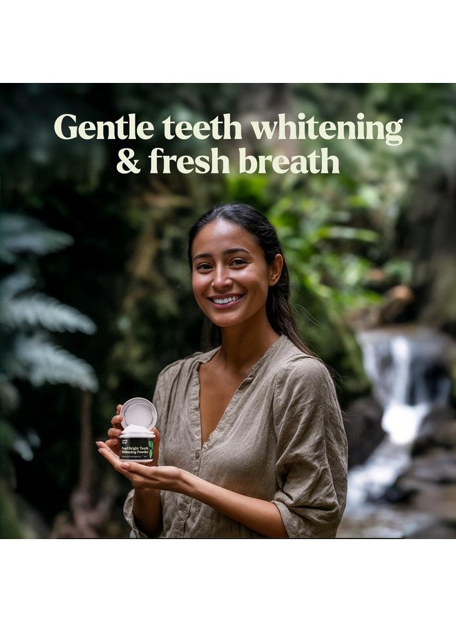 Lagunamoon Teeth Whitening Powder, 50g Bright Pearl Spearmint Flavor - Natural Teeth Whitening, Teeth Polish & Teeth Stain Remover - Alternative to Toothpaste, Tooth Powder for Sensitive Teeth & Freshens Breath - Image 3