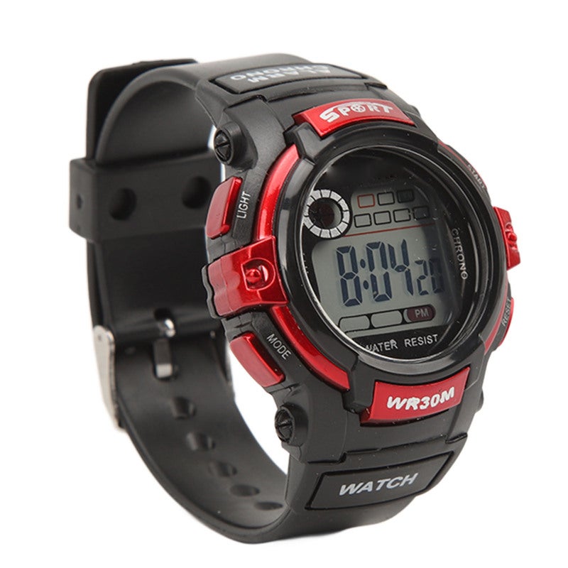 SYNOKE Sports Watch Digital LCD Electronic Watch Luminous Men Watch for Outdoor Activities Red - Image 4