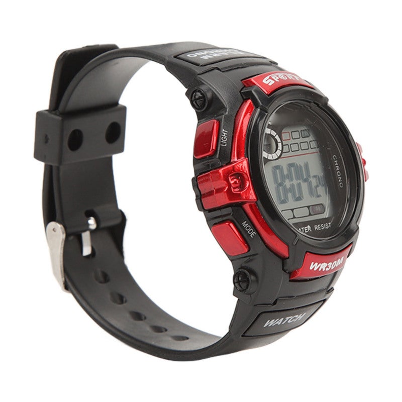 SYNOKE Sports Watch Digital LCD Electronic Watch Luminous Men Watch for Outdoor Activities Red - Image 3