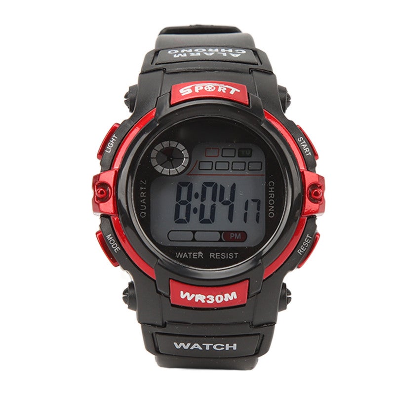 SYNOKE Sports Watch Digital LCD Electronic Watch Luminous Men Watch for Outdoor Activities Red - Image 1