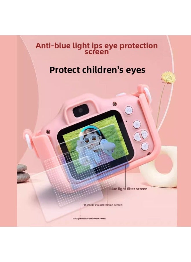 Generic Children's Camera Can Take Pictures HD X5s Children's Toy Mini SLR Camera-Body Color:Black Cat Sheriff [yellow] - Hd Dual Camera + (64g Card + Card Reader)  - Image 4