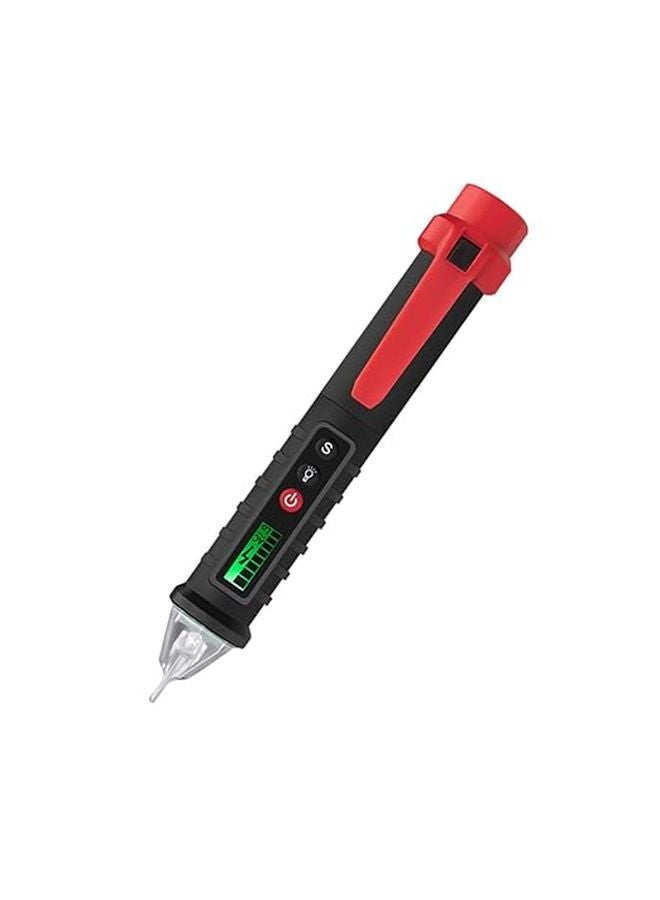Non Contact Voltage Tester Pen LCD Display Auto Test AC Detector Battery Free Design Black - Image 1
