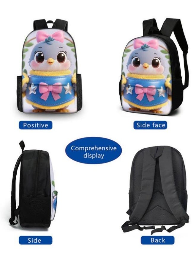 Bright Li Fire Unlock the new fashion of childish fun! Three-piece set of bags, cartoon elements for children and teenagers (students, children, friends' outings, mountain climbing, schooling, etc. can be used) - 93  - Image 3