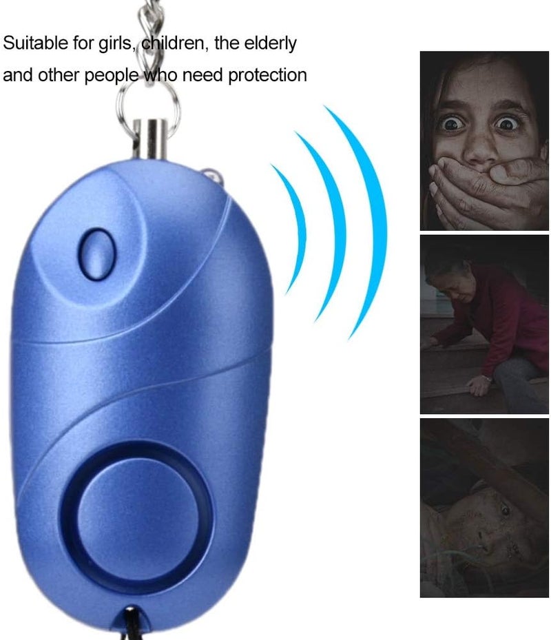 klarako Personal Security Alarm Keychain Blue Emergency Survival Anti-Rape Siren with LED Female Safety Protection and Portable Alarm130db Warning - Image 2