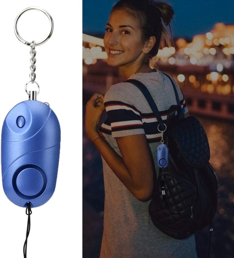 klarako Personal Security Alarm Keychain Blue Emergency Survival Anti-Rape Siren with LED Female Safety Protection and Portable Alarm130db Warning - Image 3