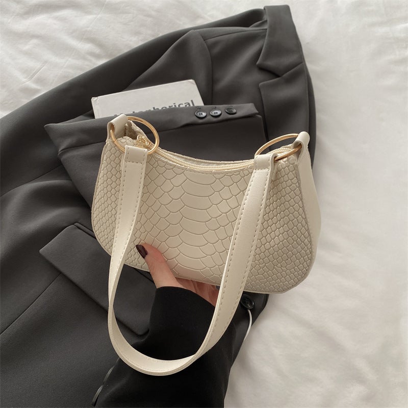 Elegant Simple Lacquer Fashion Commuter Bag 2024 Winter New Fashion Western Style Texture Small Square Bag Shoulder Underarm Bag - Image 1