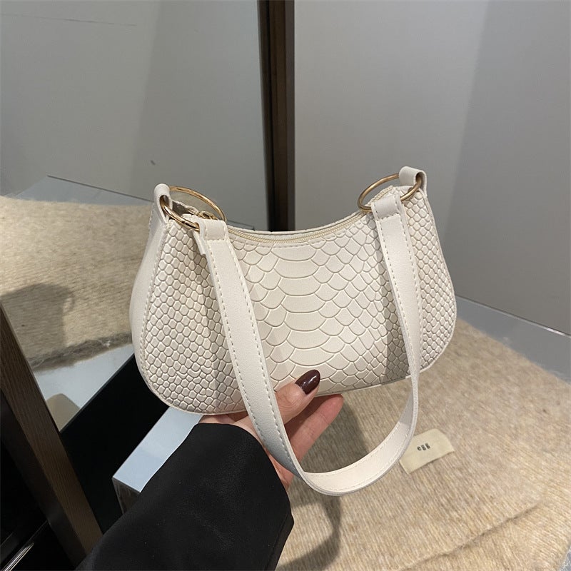 Elegant Simple Lacquer Fashion Commuter Bag 2024 Winter New Fashion Western Style Texture Small Square Bag Shoulder Underarm Bag - Image 2