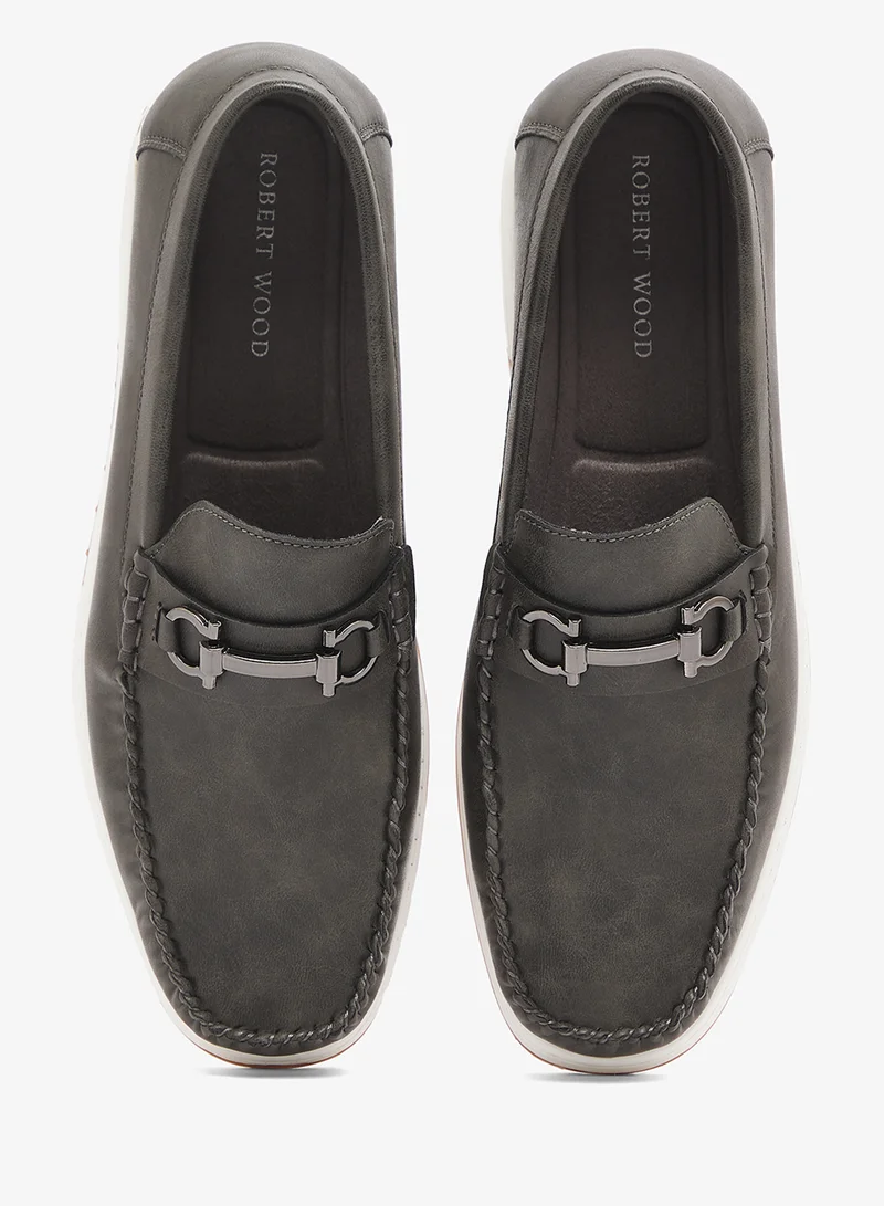 Robert Wood  Suede-Look Horsebit Driving Loafers for Men | Best Price UAE