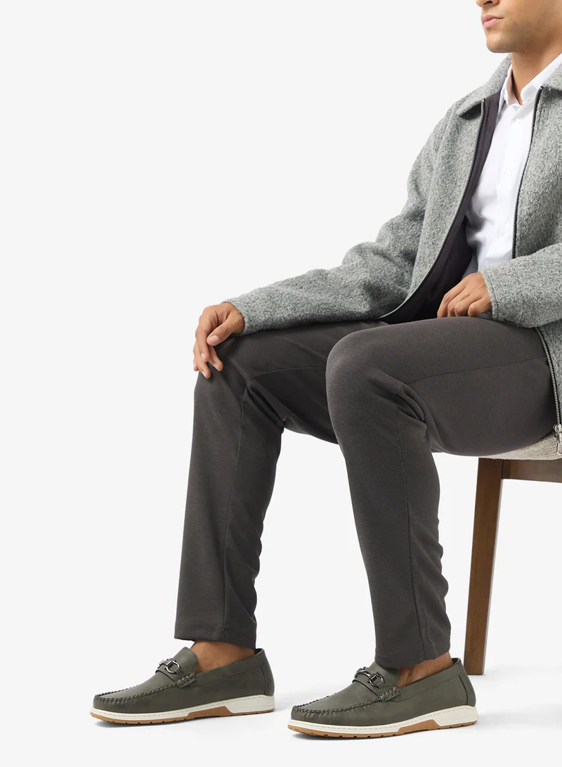 Robert Wood  Suede-Look Horsebit Driving Loafers for Men | Best Price UAE