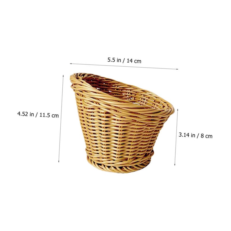 Handmade Rattan Bread Basket Kitchen Storage Organizer For Fruits Vegetables - Image 3
