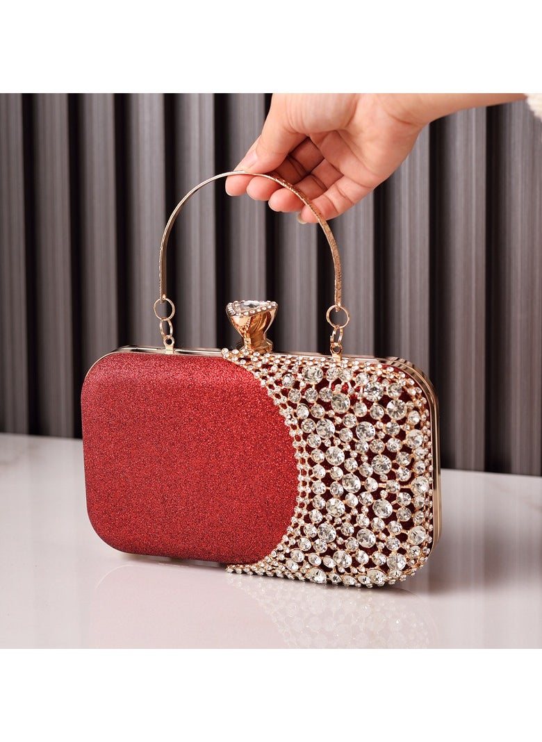 Miluraining - Women Clutch Bag Evening Bag Purse with rhinestone diamond decoration decoration Small Crossbody Bag Handbag Shoulder Bag Satchel Bags Suitable for Party Prom Wedding - Image 1