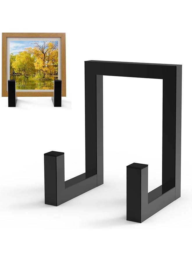 The Bros Large Metal Plate Stands for Display, Vinyl Record Holder Display Stand, Metal Display Stand for Artwork, Decorative Photo Frame Stand for Picture Frame, Plate, Dish, Photo Easel, Books - Image 1