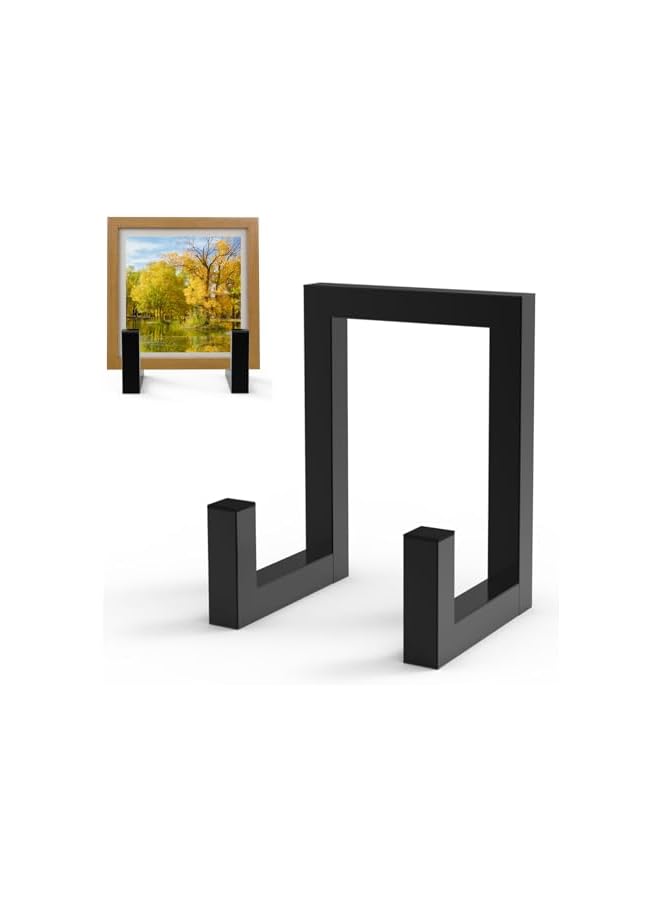 The Bros Large Metal Plate Stands for Display, Vinyl Record Holder Display Stand, Metal Display Stand for Artwork, Decorative Photo Frame Stand for Picture Frame, Plate, Dish, Photo Easel, Books - Image 2