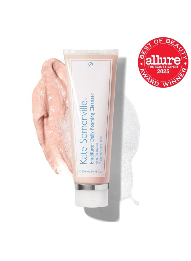Kate Somerville EradiKate 3% Sulfur Daily Foaming Cleanser Acne Treatment â€“ Clinically Formulated Medicated Face Wash Balances Skin & Cleans Pores, 4 Fl Oz - Image 5