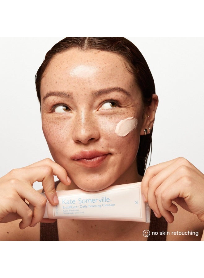 Kate Somerville EradiKate 3% Sulfur Daily Foaming Cleanser Acne Treatment â€“ Clinically Formulated Medicated Face Wash Balances Skin & Cleans Pores, 4 Fl Oz - Image 4