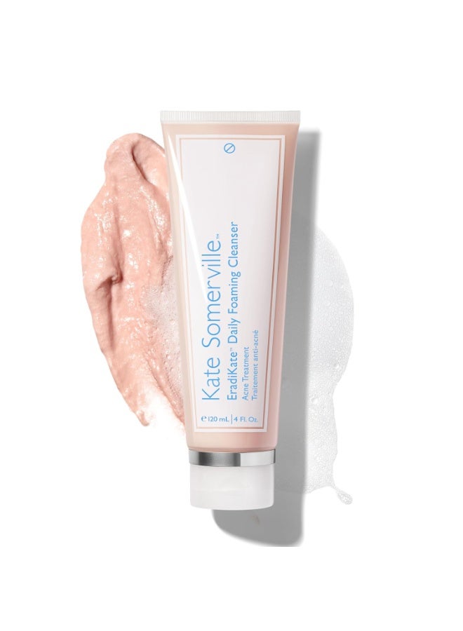 Kate Somerville EradiKate 3% Sulfur Daily Foaming Cleanser Acne Treatment â€“ Clinically Formulated Medicated Face Wash Balances Skin & Cleans Pores, 4 Fl Oz - Image 1