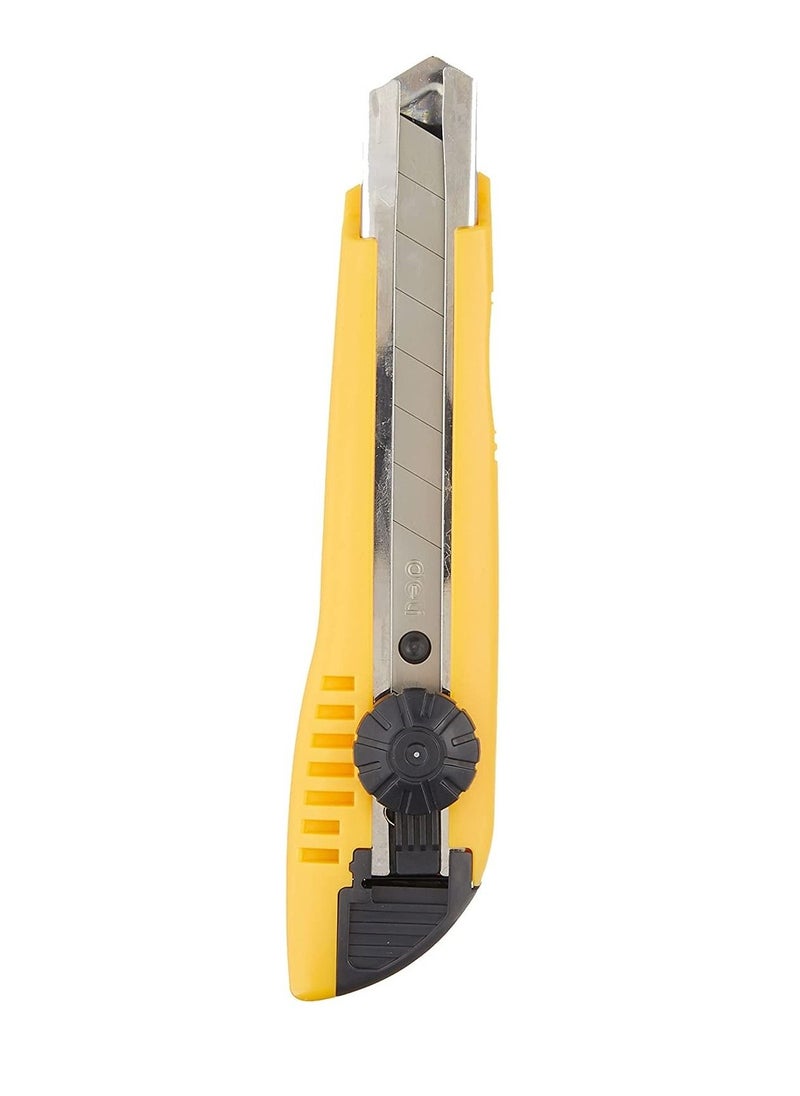 Deli 1-Piece Utility Cutter Knife With Rotary Lock Assorted Colours  - Image 2