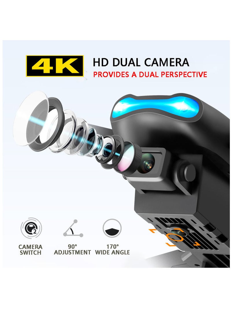 Generic - RC Drone with 4K Dual Camera Mini Drone Orange - Image 1