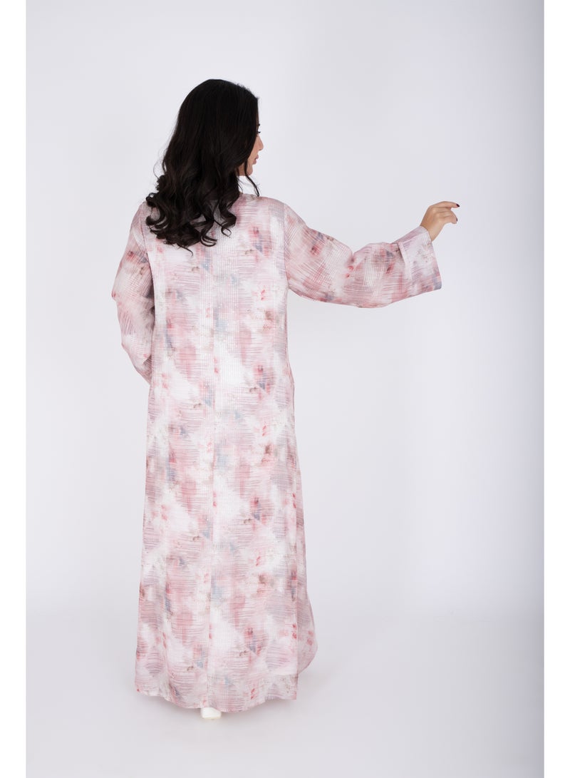 IKKXA Delicate Design Crystal Embroidery Jalabiya - Image 4