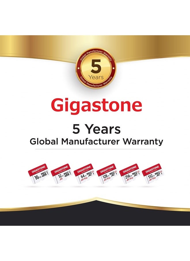 Gigastone - [Gigastone] Micro SD Card 32GB 5-Pack, Camera Plus, MicroSDHC Memory Card for Video Camera, Wyze Cam, Security Camera, Roku, Full HD Video Recording, UHS-I U1 A1 Class 10, up to 90MB/s, with Adapter - Image 1