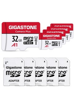 [Gigastone] Micro SD Card 32GB 5-Pack, Camera Plus, MicroSDHC Memory Card for Video Camera, Wyze Cam, Security Camera, Roku, Full HD Video Recording, UHS-I U1 A1 Class 10, up to 90MB/s, with Adapter