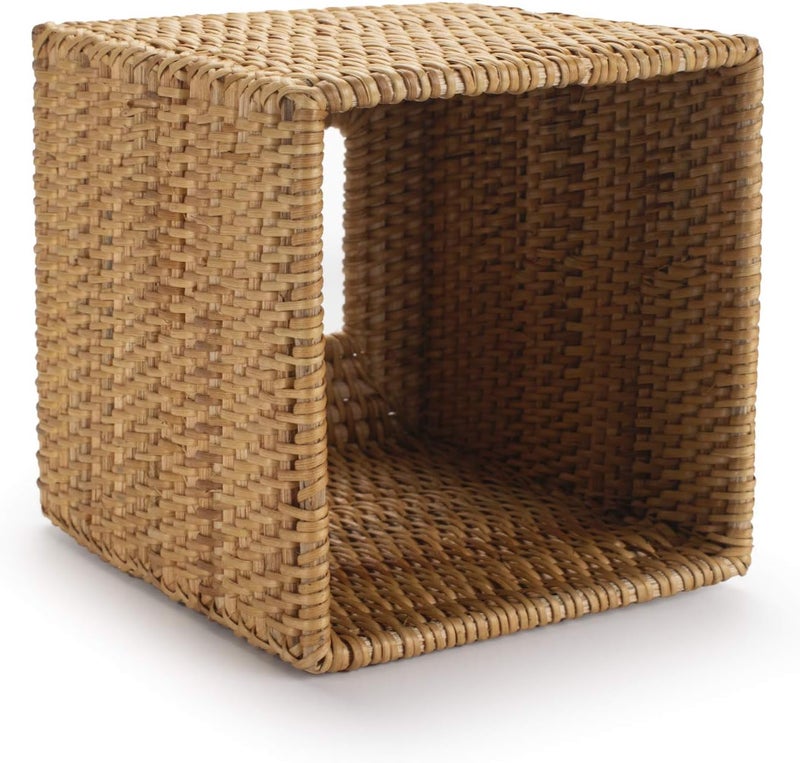 DECRAFTS Rattan Tissue Box Cover Natural Woven Facial Napkin Holder Square (Natural, 5.5x5.5x5.9 Inch) - Image 3