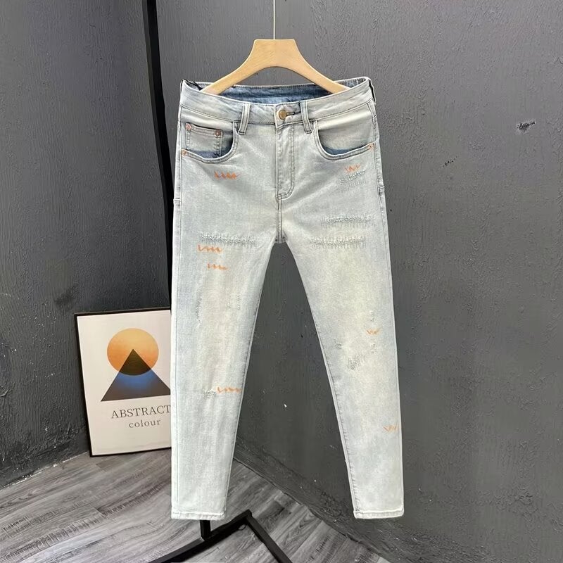 Unisex Classic Denim Jeans Loose Fit Daily Outdoor Wear - Image 2