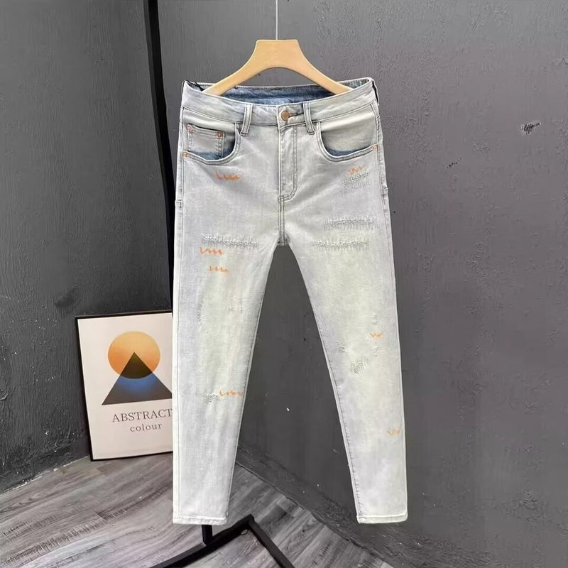 Unisex Classic Denim Jeans Loose Fit Daily Outdoor Wear - Image 1